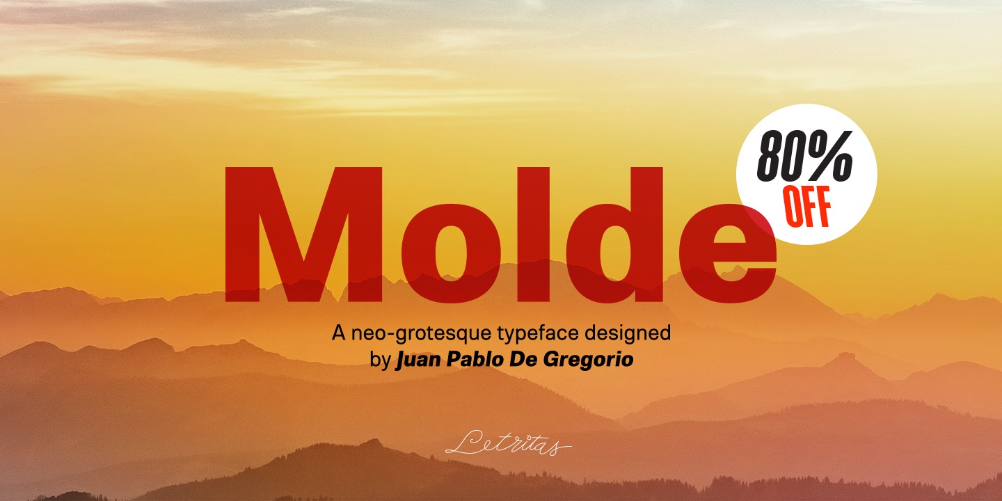 Пример шрифта Molde Condensed Light